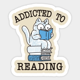 Addicted To Reading Sticker